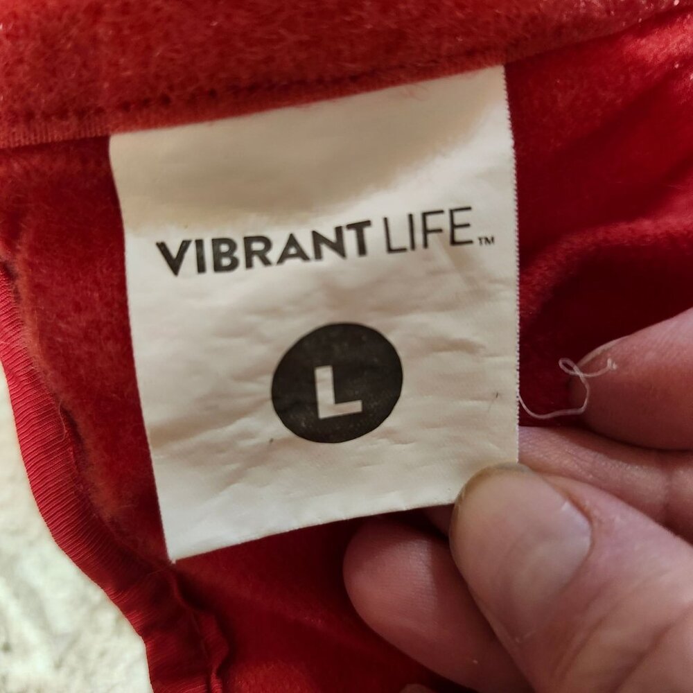 Vibrant Life Size Large Quilted Dog Vest Sherpa Jacket Red/Pink Velcro - Picture 5 of 8